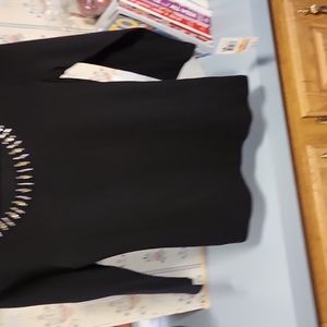 Petite small style & company scoop neck jeweled 3/4 sleeves shirt NWT